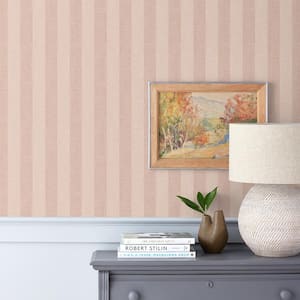 Ava Stripe Clay Non-Pasted Wallpaper Roll (Covers 52 sq. ft.)