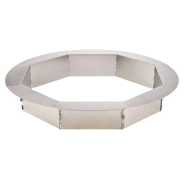 Pavestone 31 In Octagonal Stainless, 24 Inch Stainless Steel Fire Pit Ring Insert