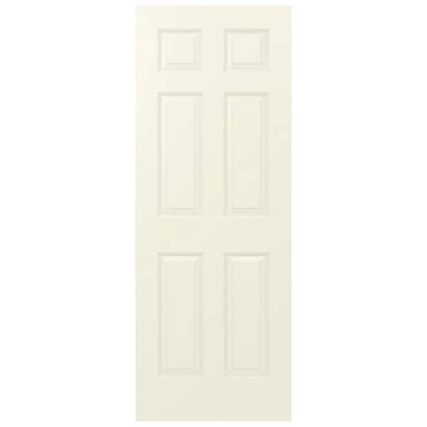 JELD-WEN 28 in. x 80 in. Colonist Vanilla Painted Smooth Solid Core Molded Composite MDF Interior Door Slab
