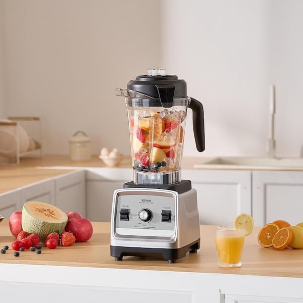 VEVOR Blender for Smoothies,85 Single Speed Silver Blender