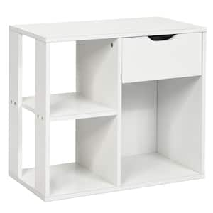 1-Drawer White Nightstand 20.5 in. x 23.5 in. x 12 in.