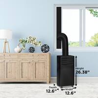 5,000 BTU Portable Air Conditioner Cools 150 Sq. Ft. in Black