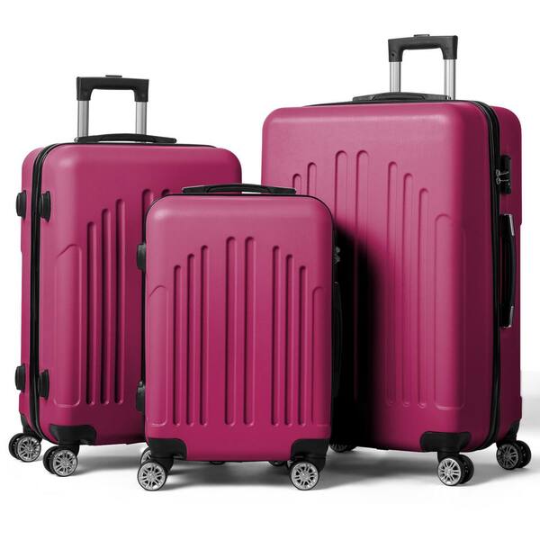 Winado Nested Hardside Luggage Set in Purple, 3 Piece - TSA Compliant ...