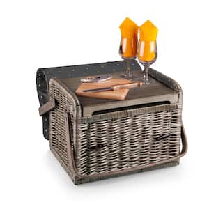 Kabrio Natural Wood Wine & Cheese Basket