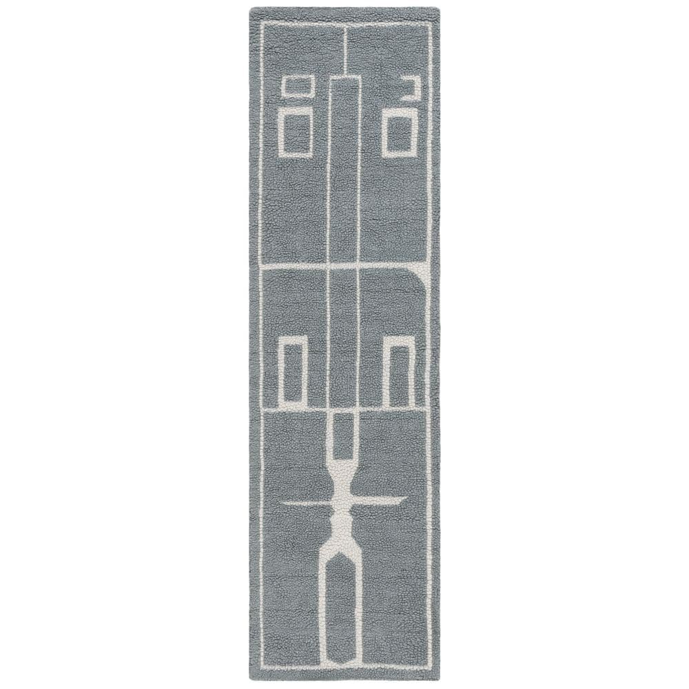 Fifth Avenue 2 ft. x 8 ft. Gray/Ivory Abstract Geometric Runner Rug price history on PriceWatchPro