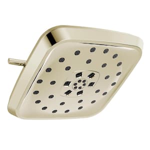 4-Spray Patterns 7.68 in. Wall Mount Fixed Shower Head with H2Okinetic Technology in Lumicoat Polished Nickel