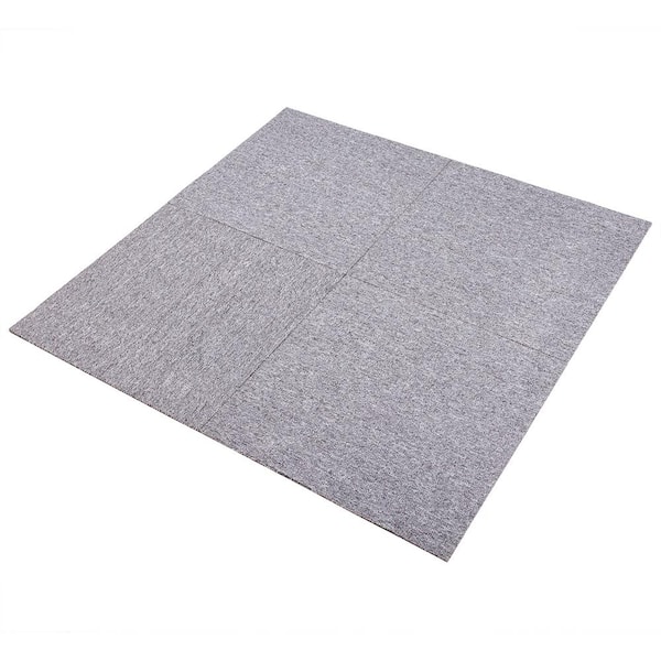 Wellco Colight Gray 19.7 in. x 19.7 in.   Commercial/Residential Grip Strip  Carpet Tile (10 Tiles/Case) (26.8 sq. ft.)