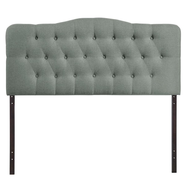 MODWAY Annabel Full Upholstered Fabric Headboard in Gray
