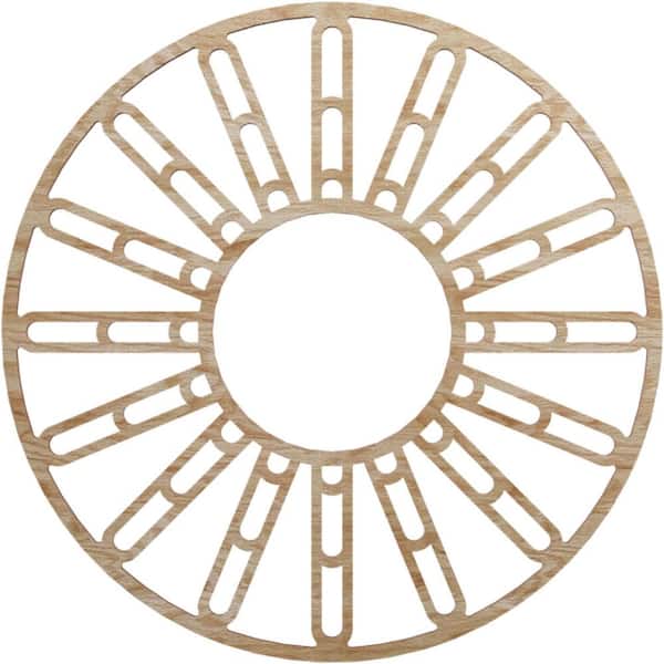 0.25 in. x 8 in. x 22 in. Wood Medallion Moulding