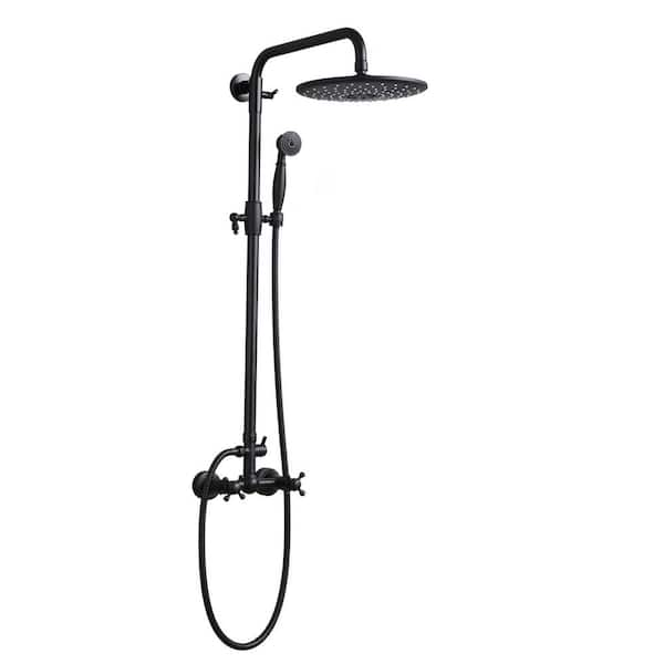 Proox 2 Spray Round High Pressure Wall Bar Shower Kit With Hand Shower