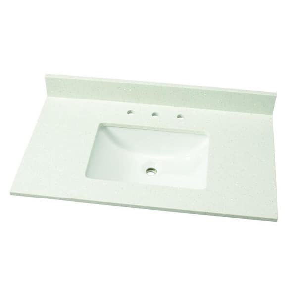 Engineered Stone Single Vanity Top, Engineered Quartz Bathroom Vanity Countertops