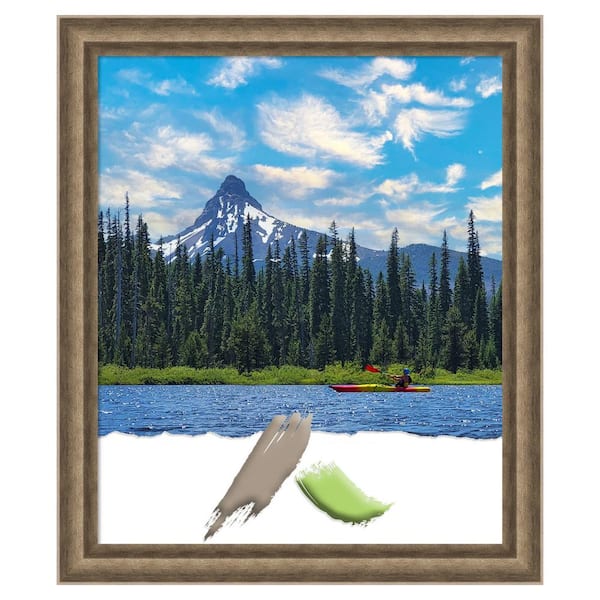 Amanti Art Angled Bronze Wood Picture Frame Opening Size 20 x 24 in.
