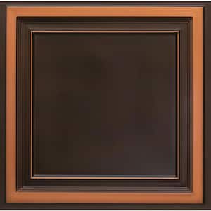 Galleria Antique Copper 2 ft. x 2 ft. PVC Faux Tin Lay In or Glue Up Ceiling Tile (40 sq. ft./case)