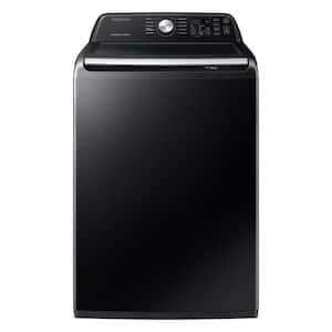 4.4 cu. ft. Top Load Washer with Agitator and ActiveWave in Brushed Black