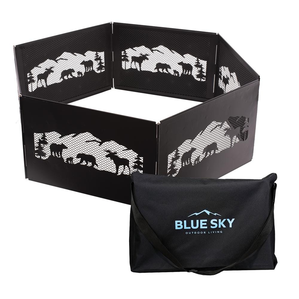 black-powder-coated-blue-sky-