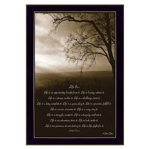 Life Is by Unknown 1 Piece Framed Graphic Print Typography Art Print 10 in. x 14 in. .
