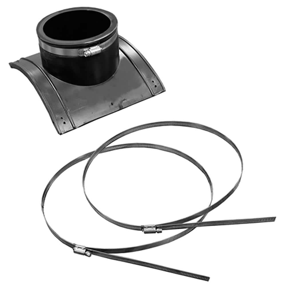 JONES STEPHENS 6 in. Plastic 12 in. Clay Saddle x 6 in. Flexible PVC Saddle Tee Fitting SCH 40