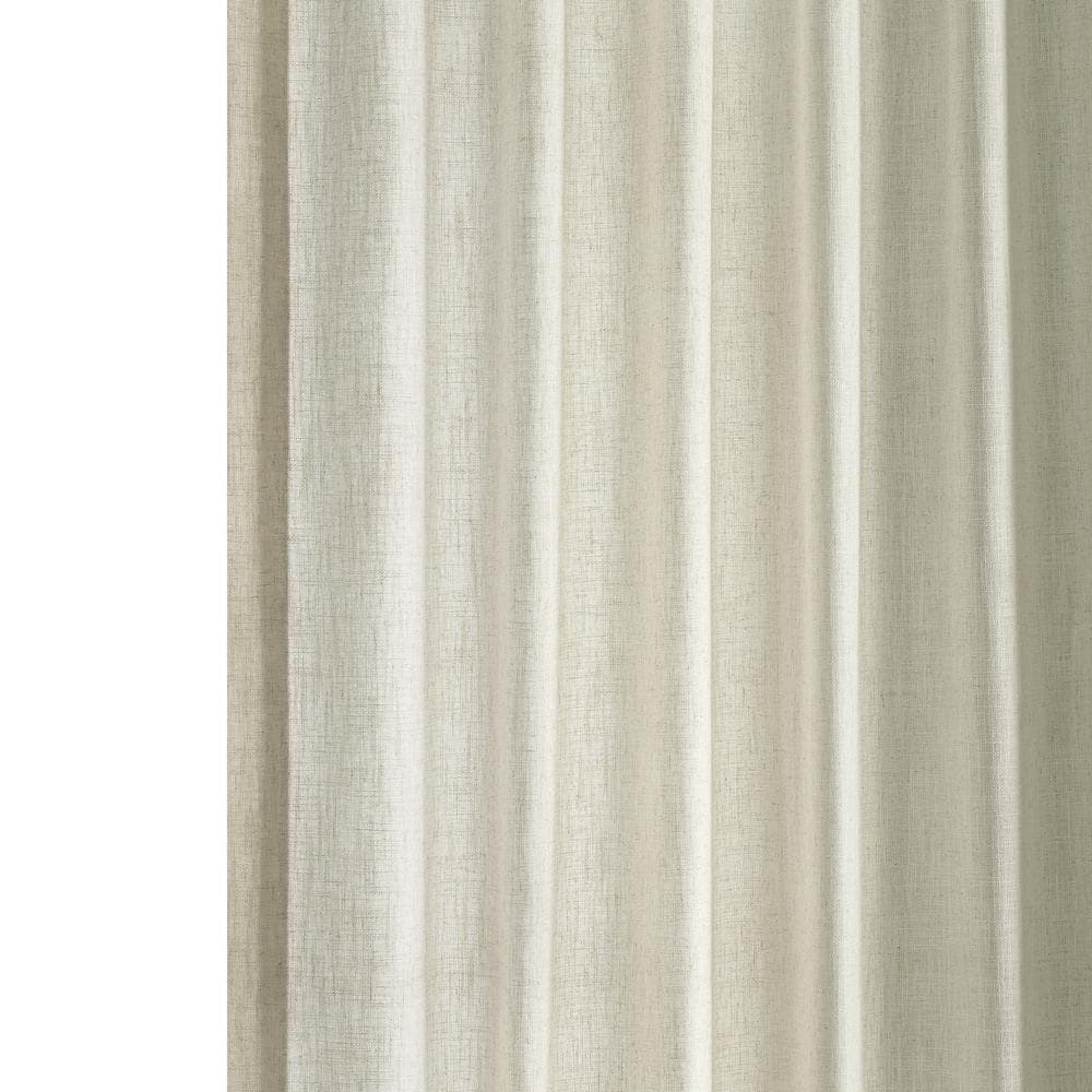 Off-White Light-Filtering Linen Blend Drape Panel