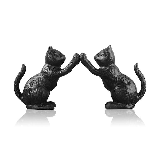 Unbranded Black Metal Heavy Duty Bookends for Heavy Book, Book Ends for Shelves Decorative, 2 Pieces