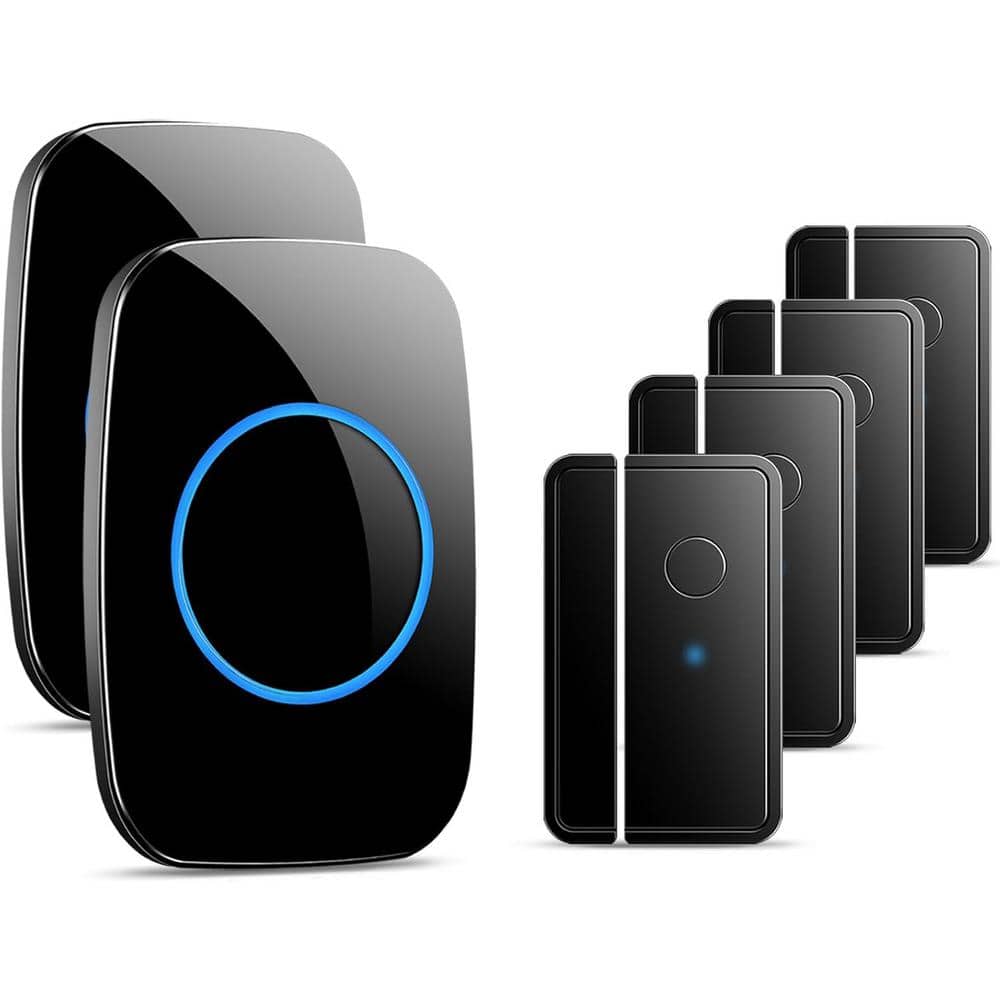 Doorbell Chime FullHouse Door Sensor Wireless Entry Alarm with 1000ft Range, 60 Chimes & 5 Volume Levels, 4 Sensor + 2 price history on PriceWatchPro
