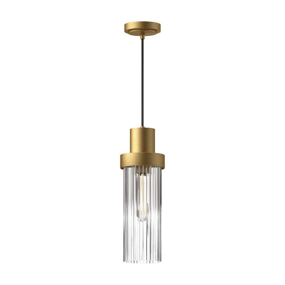 KUZCO Kent 60Watt 1 Brushed Gold Pendant Light PD435605BGCR The Home
