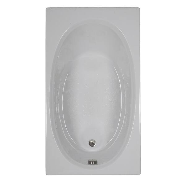Comfortflo 60 in. Acrylic Reversible Drain Rectangular Alcove Soaking