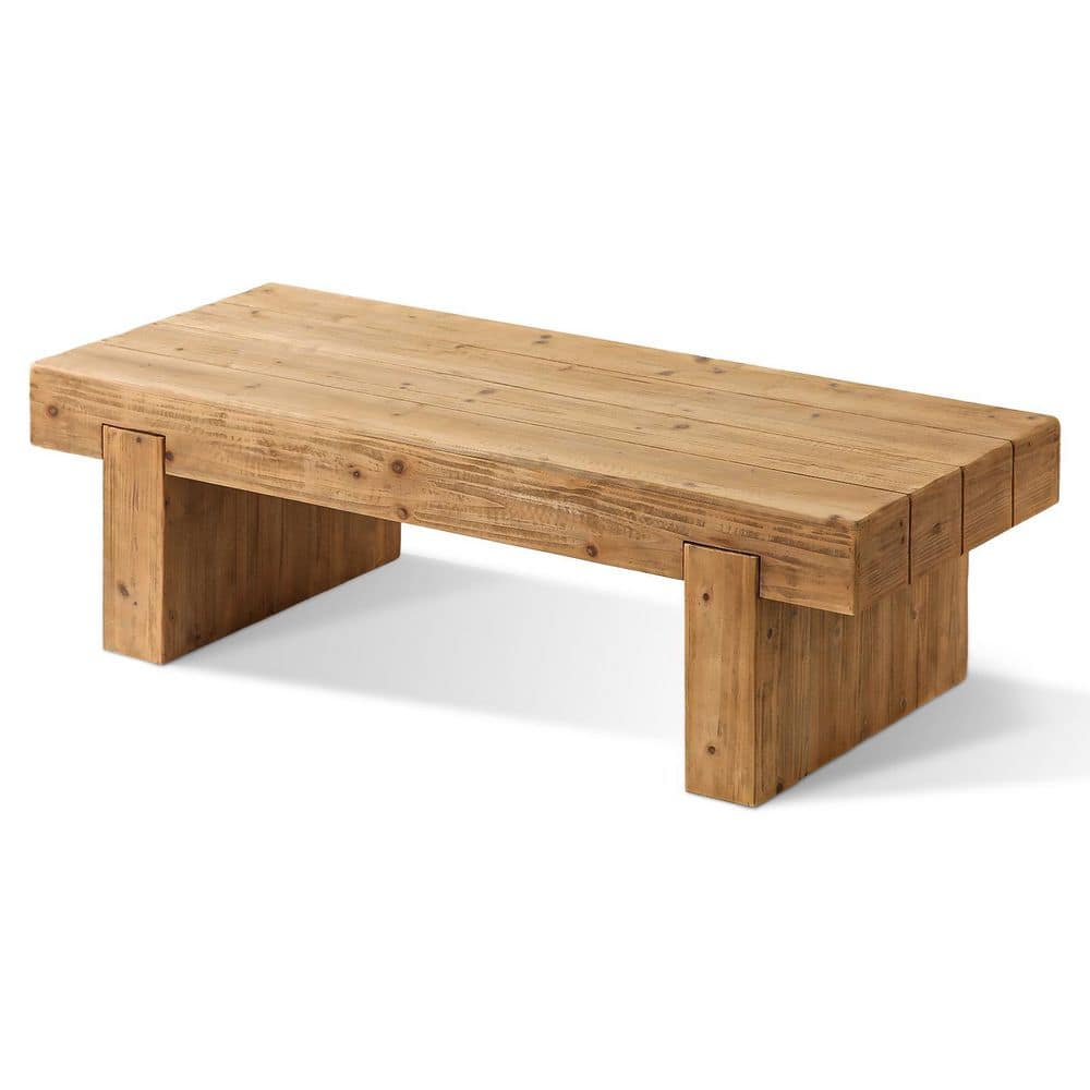 47.64 in. W Rectangular Natural Wood Coffee, Rustic Accent Table price history on PriceWatchPro