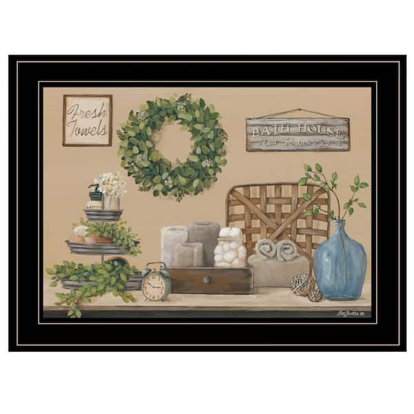 HomeRoots Charlie Farmhouse Bath I 1-Piece Framed Wall Art 15 in. x 19 in.
