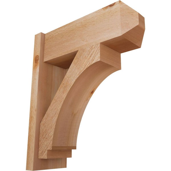 Ekena Millwork 8 in. x 26 in. x 22 in. Imperial Craftsman Rough Sawn Western Red Cedar Outlooker