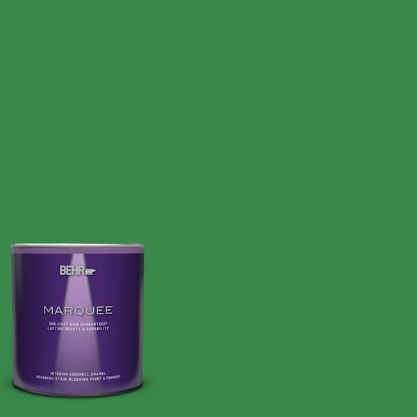 BEHR MARQUEE 1 qt. #P400-7 Paradise of Greenery Eggshell Enamel Interior Paint & Primer