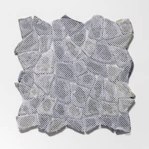 Fit Tile Grey 11 in. x 11 in. x 9.5 mm Indonesian Marble Mesh-Mounted Mosaic Tile (9.28 sq. ft. / case)