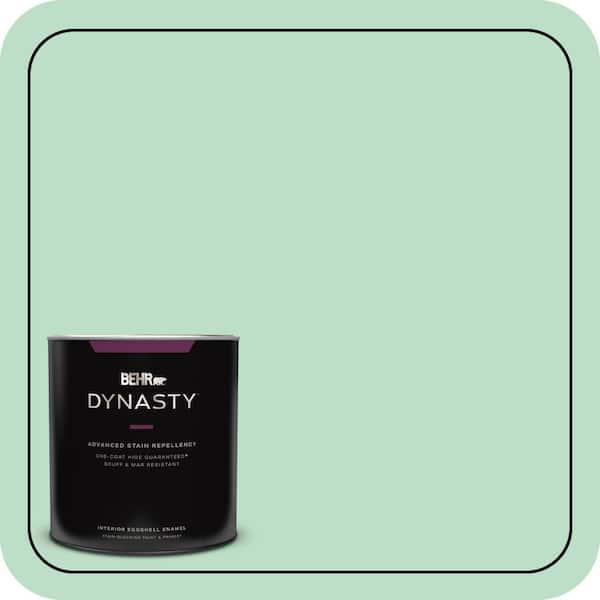 BEHR DYNASTY 1 qt. #470C-3 Spirited Green Eggshell Enamel Interior Stain-Blocking Paint & Primer