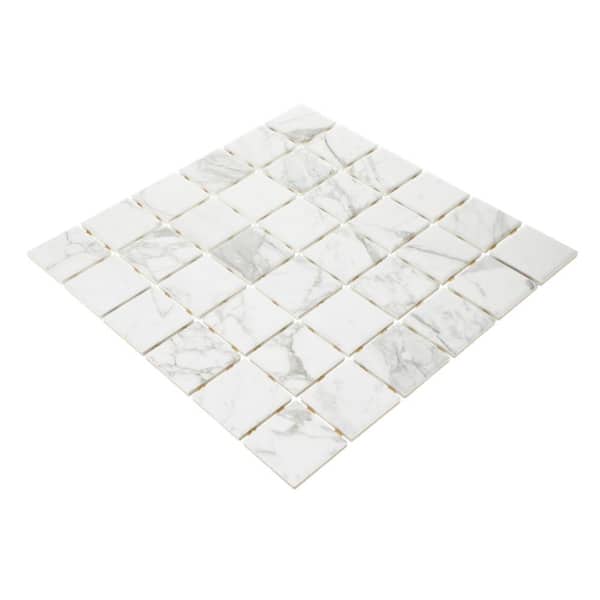 Marazzi Epic Clean Milton Arabescato Marble 4 in. x 4 in