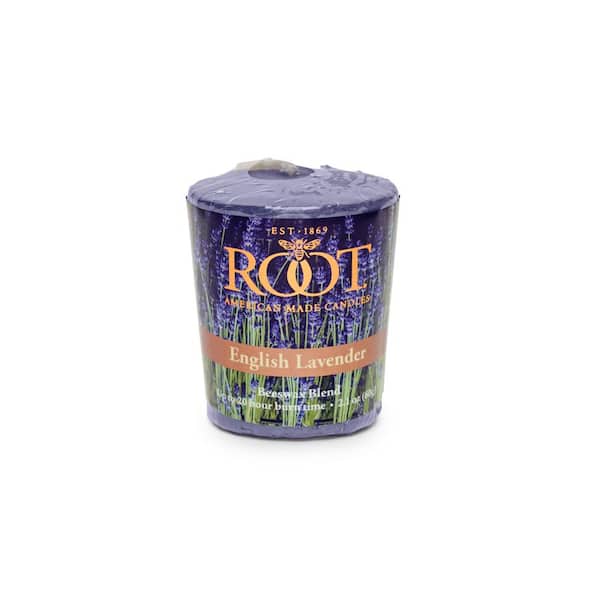 ROOT CANDLES 20-Hour English Lavender Scented Votive Candle (Set of 18)
