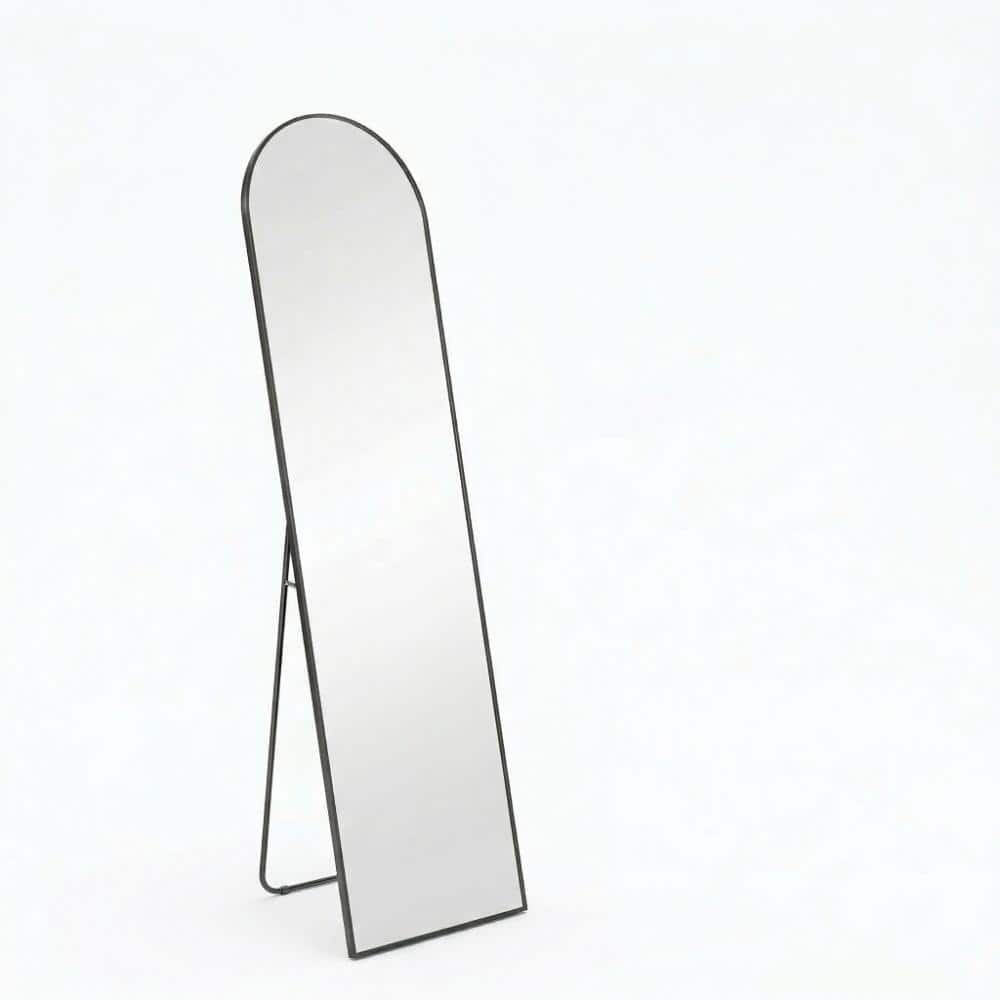 Floor Standing MirrorWall Mirror with Stand - Black Arched 59 Inches x16 Inches x0.5 Inches price history on PriceWatchPro