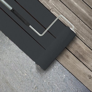 1 gal. #PPU24-23 Little Black Dress Textured Low-Lustre Enamel Interior/Exterior Porch and Patio Anti-Slip Floor Paint