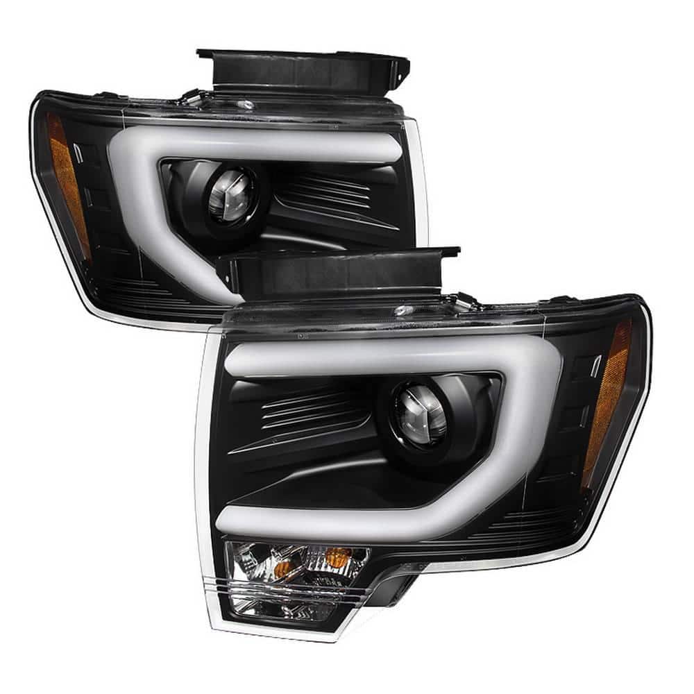 Ford F150 09-14 Projector Headlights - Halogen Model Only - Light Bar DRL - Black price history on PriceWatchPro