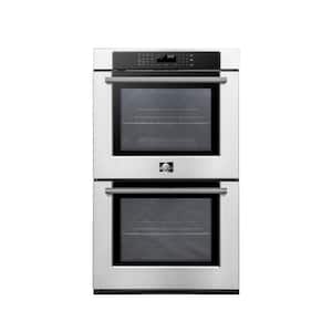 30 in. Built-In Double Wall Oven with Self Cleaning Function and Steam Cleaning in Stainless Steel