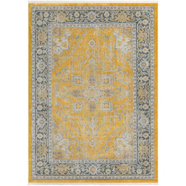 Unique Loom Baracoa Prado Yellow 8 ft. x 11 ft. Area Rug