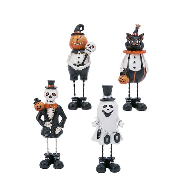 GERSON INTERNATIONAL 7.6 in. High Resin Halloween Figurines (Set of 4)