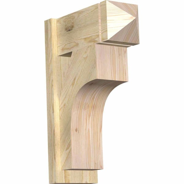 Ekena Millwork 8 in. x 26 in. x 18 in. Douglas Fir Westlake Arts and Crafts Rough Sawn Outlooker