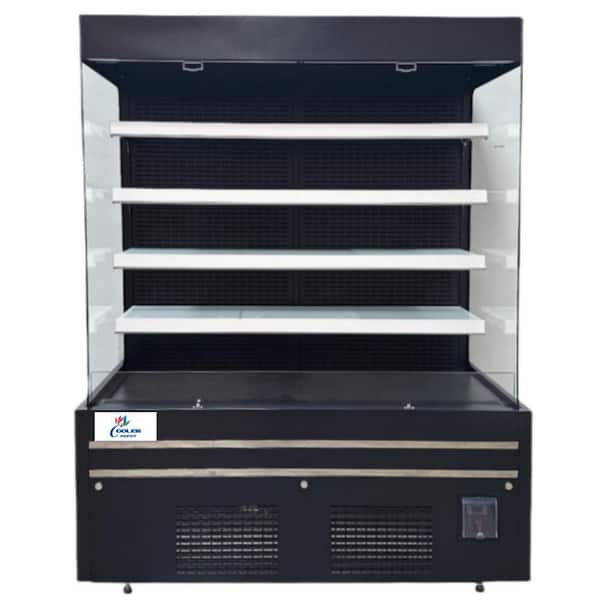 60 in. W 34 cu. ft. Commercial Open Air Merchandiser Refrigerator-Black-Coated Stainless Steel