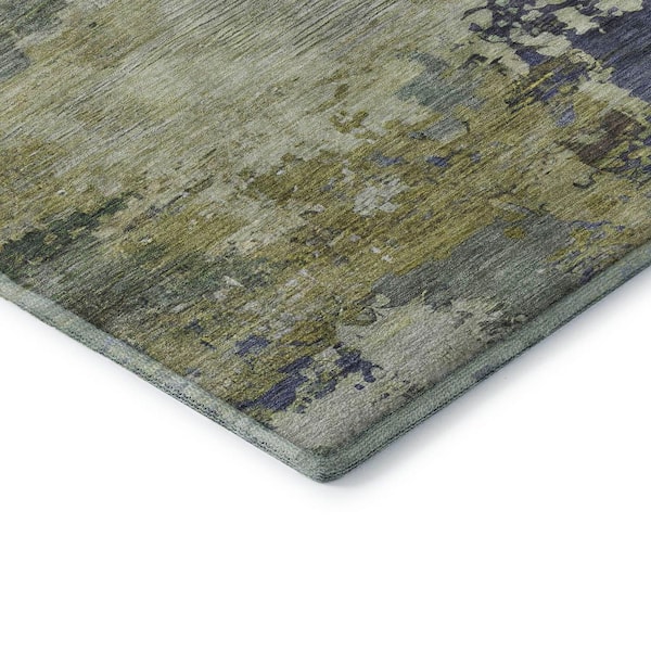 Mayfield Premium Machine Washable Abstract AMF2067 Purple 2 ft. x 3 ft. Accent Rug