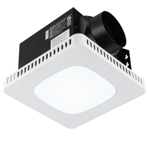 Bathroom Exhaust Fan 80 CFM Ceiling No Cut Installation Waterproof Bathroom Exhaust Fan with Low Noise, ENERGY STAR