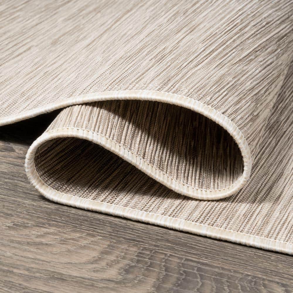 Ethan Modern Flatweave Light Gray 9' x 12' Easy-Care Area Rug
