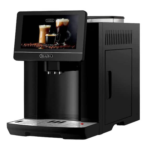 Zulay Kitchen Magia Super Automatic Coffee Espresso Machine - Durable with Grinder - 2 Cup (Black)