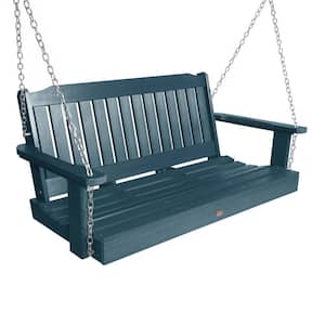 Lehigh 4 ft. 2-Person Nantucket Blue Recycled Plastic Porch Swing