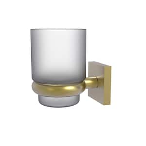 Montero Collection Wall Mounted Tumbler Holder in Satin Brass