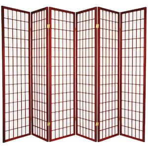 6 ft. Rosewood 6-Panel Room Divider