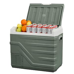 46 Qt. Portable Car Refrigerator 12-Volt Electric Cooler Freezer minus 4°F x 68°F Compressor Fridge Chest Cooler